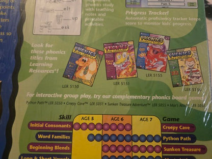 NEW Sealed! Learning Resources Python Path Phonics CD-ROM Software LER 5150 Win/Mac