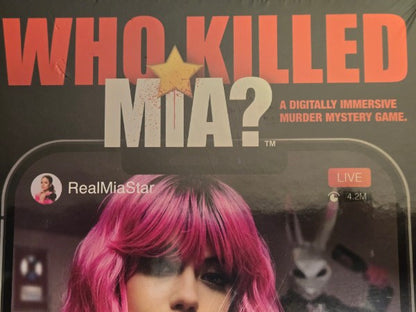 NEW Who Killed Mia? Digitally Immersive Murder Mystery Game - Sealed Excellent!