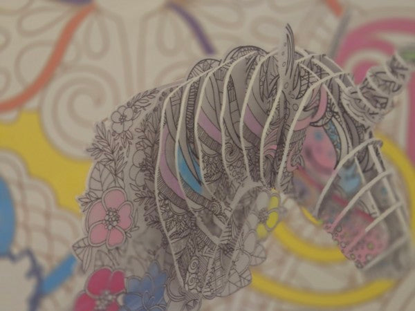 3D Coloring Puzzle Unicorn DIY Model Kit - New Sealed - Shantou Nosto Craft