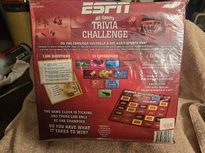 ESPN All Sports Trivia Challenge Board Game - New & Sealed - 1,500 Questions