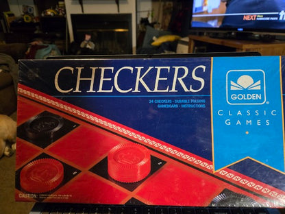 VINTAGE 1993 GOLDEN CLASSIC GAMES CHECKERS 4708-6 FACTORY SEALED SEE PICS