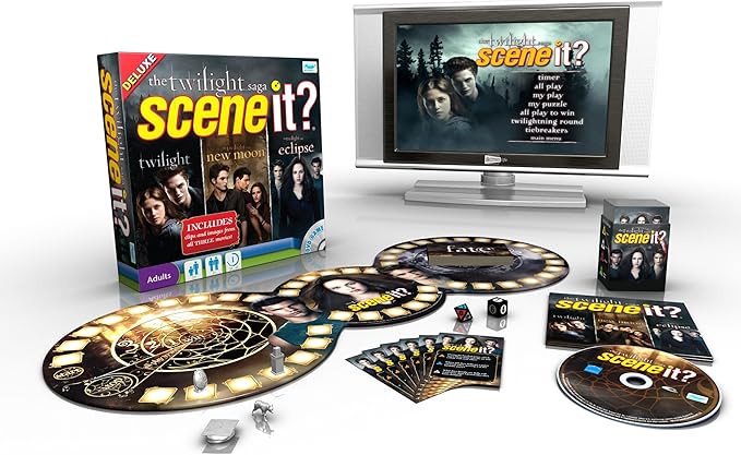 2010 Scene It? The Twilight Saga Deluxe DVD Board Game NEW Factory Sealed Mattel