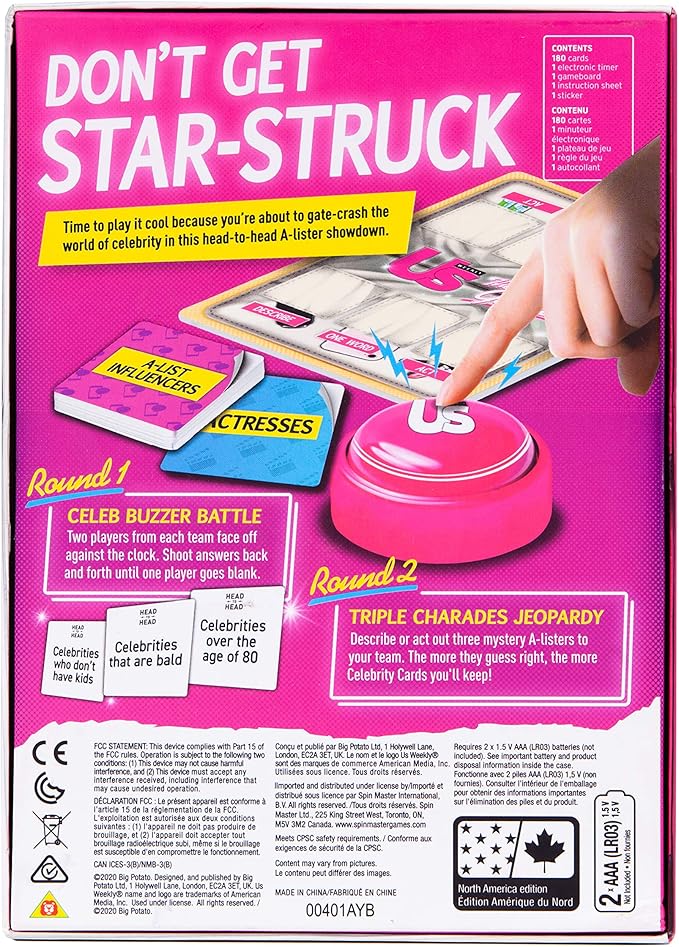 Big Potato- Us Weekly, The Star-Studded Party Game, for Adults and Teens Ages 14 and up NEW