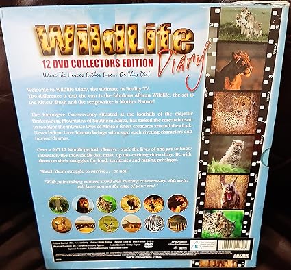 NTSC 12 DVD COLLECTORS EDITION WILDLIFE DIARY LIONS,ZEBRAS ULTIMATE REALITY TV