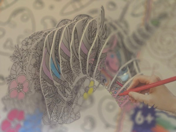 3D Coloring Puzzle Unicorn DIY Model Kit - New Sealed - Shantou Nosto Craft