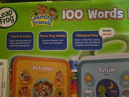 LeapFrog Learning Friends 100 Words Book -Bilingual (English/Spanish) New In Box