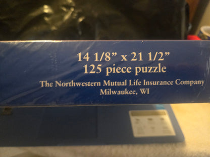 Rare New Northwestern Mutual Life Insurance 125 Pc Jigsaw Puzzle | Milwaukee Cityscape new sealed