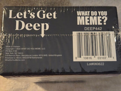 NEW What Do You Meme Let's Get Deep Questions For Couples Card Game Sealed NOS