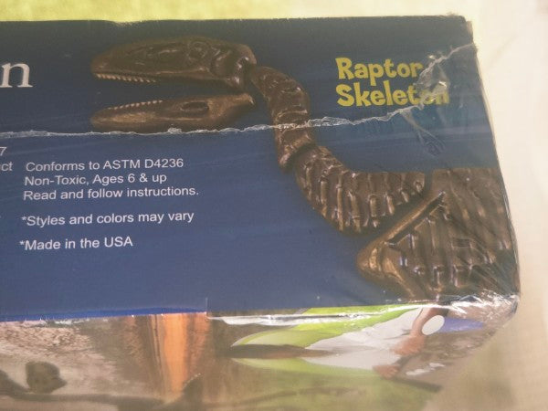 Smithsonian Raptor Skeleton Mold & Paint Craft Kit – New Sealed – Made in USA