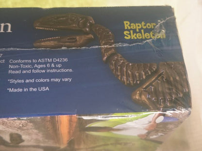 Smithsonian Raptor Skeleton Mold & Paint Craft Kit – New Sealed – Made in USA
