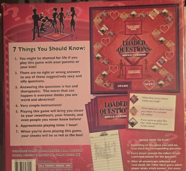 Share Loaded Questions - Adult Version Expose Yourself Even More Adult Party Game New!