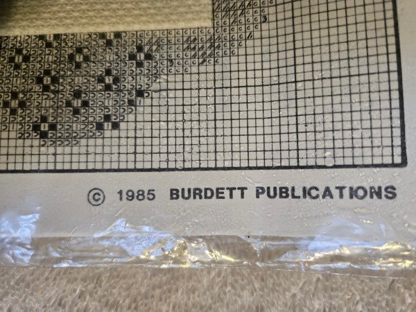 &nbsp;Vintage 1985 Dale Burdett Cross Stitch Kit Dresden Plate Home Sweet Home CK232