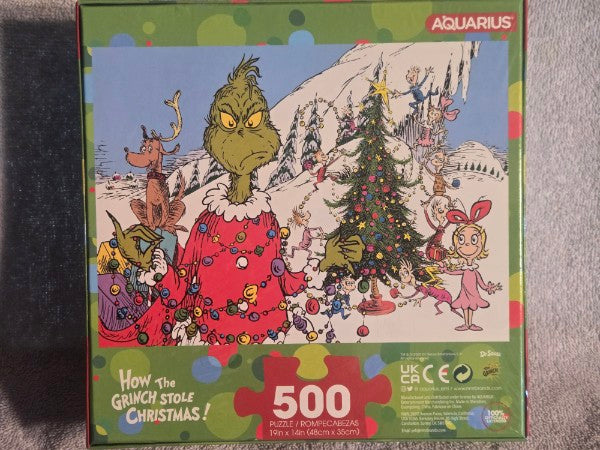 Dr. Seuss The Grinch Stole Christmas 500 Piece Puzzle Aquarius New Sealed 2025