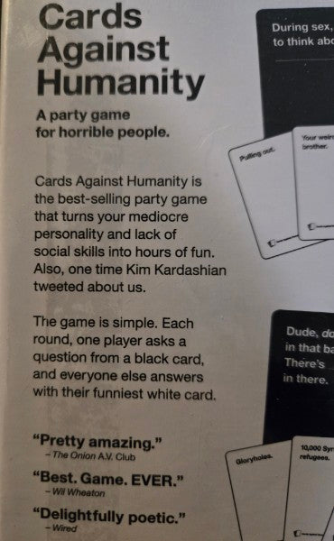 Cards Against Humanity Main Game Sealed Party Game 17+ Complete Box