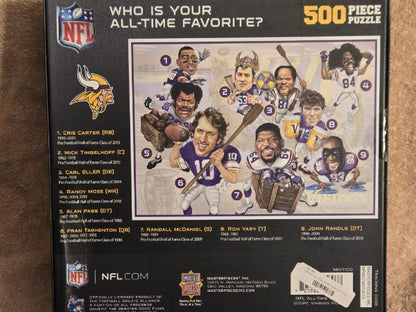Minnesota Vikings NFL All-Time Greats 500-Piece Jigsaw Puzzle - MasterPieces