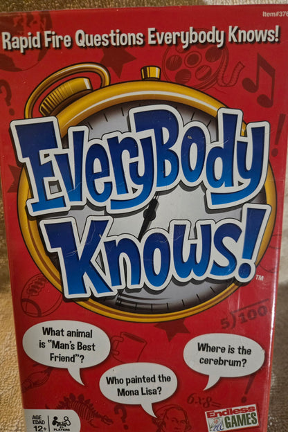 Everybody Knows Rapid Fire Questions Trivia Game Endless Games Sealed New Item 376