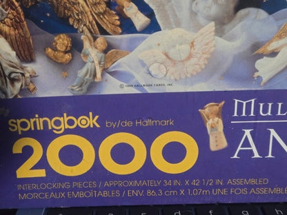 AUTHENTIC SPRINGBOK 2000 PIECE PUZZLE MULTITUDES OF ANGELS LARGE 42.5" X 34" NEW