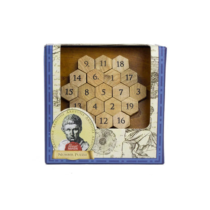 Aristotle’s Number Puzzle - Great Minds Series Wooden Brain Teaser - NEW DIFFICULTY 5 of 5