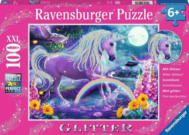 Ravensburger Glitter Unicorn Perfect Age Fit Xxl 100-Piece Jigsaw Puzzle New Sealed