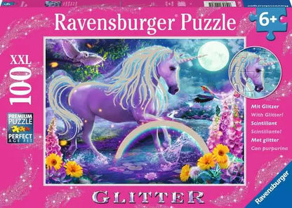 Ravensburger Glitter Unicorn Perfect Age Fit Xxl 100-Piece Jigsaw Puzzle New Sealed