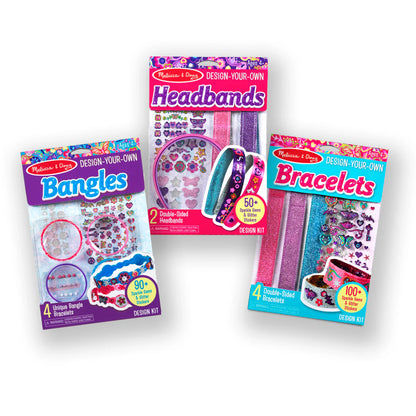 Melissa & Doug Design-Your-Own Jewelry-Making Kits - Bangles, Headbands, and Bracelets 4* new sealed