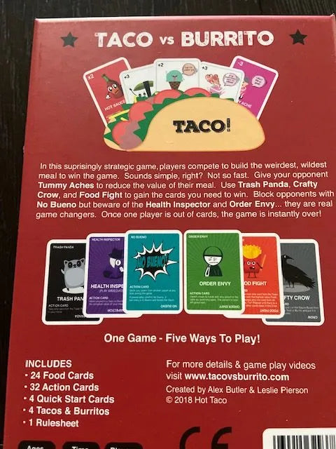 Taco vs. Burrito Card Game - Strategic Family Game - Brand New Factory Sealed 7+