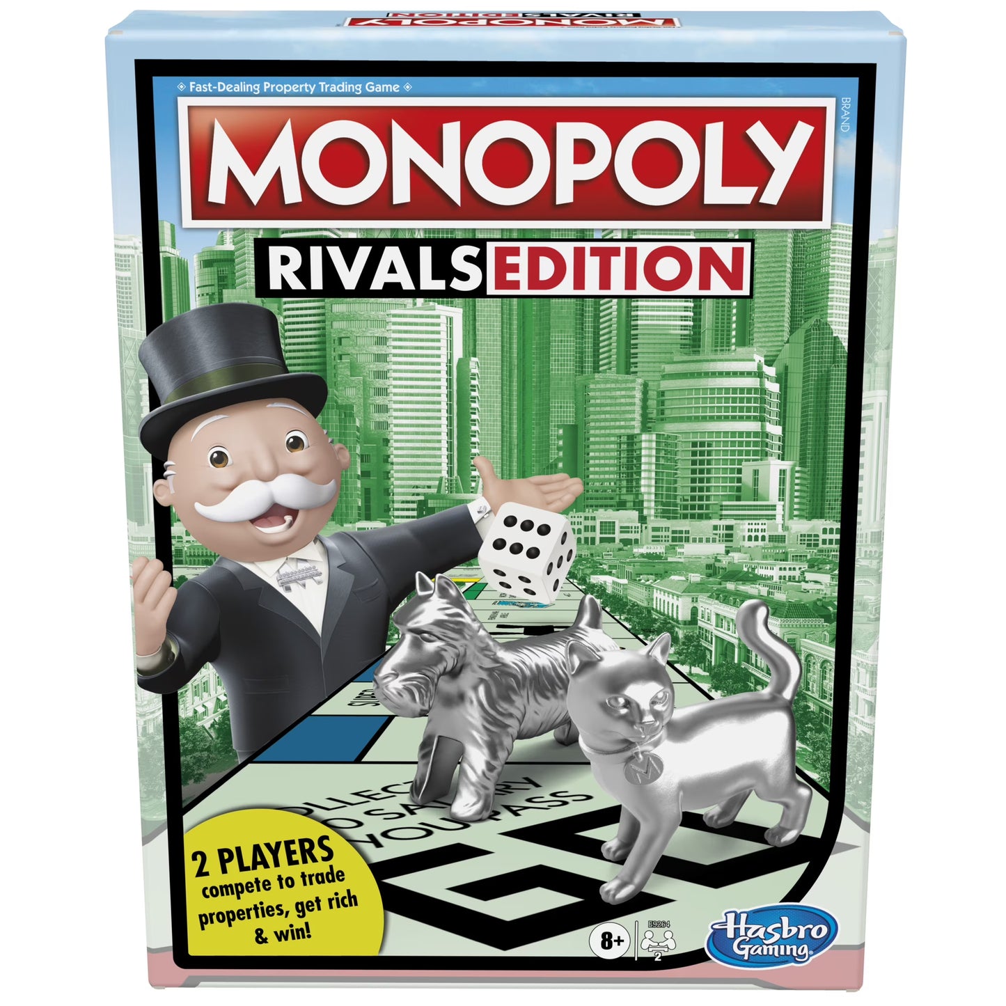 Hasbro monopoly rivals edition 2 player game of trading properties 8+ new sealed