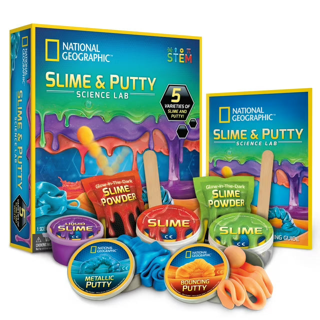 NATIONAL GEOGRAPHIC STEM MEGA SLIME & PUTTY KIT. SCIENCE KIT FOR KIDS- New Factory Sealed
