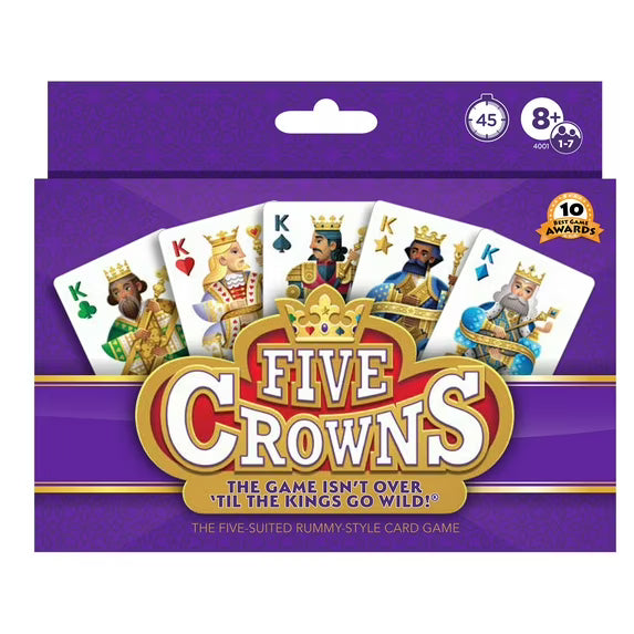 five crowns the five suited rummy style card game -isnt over til the kings go wild new sealed