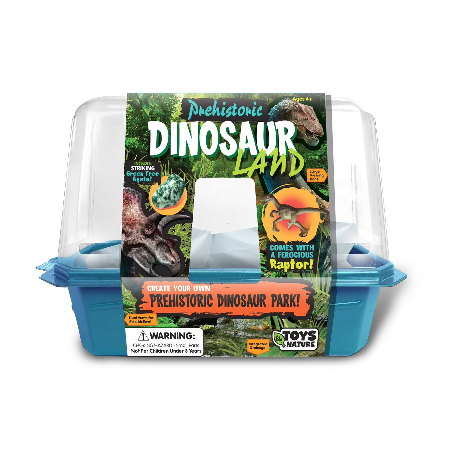 Toys by Nature Prehistoric Dinosaur Land Indoor Gardening Kit Fern Agate Raptor