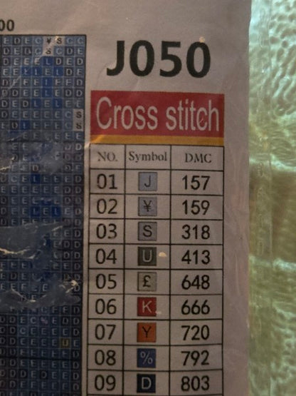 Christmas Stamped Cross Stitch Kit Cute Snowman Winter Holiday Craft Brand New