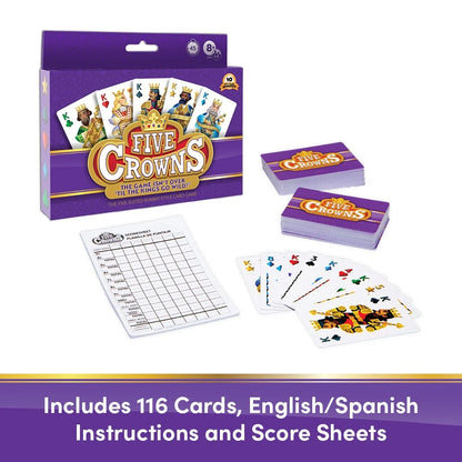 five crowns the five suited rummy style card game -isnt over til the kings go wild new sealed