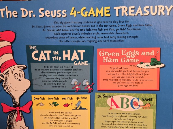 Dr. Seuss 4-Game Treasury - University Games (2003) - NEW/SEALED PIECES