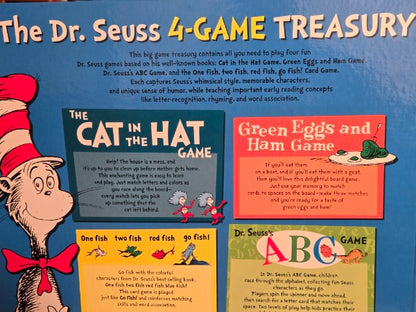 Dr. Seuss 4-Game Treasury - University Games (2003) - NEW/SEALED PIECES