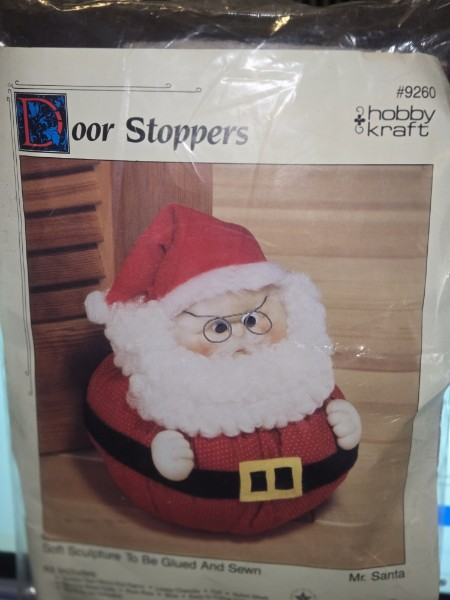 DOOR STOPPERS MR SANTA SOFT SCULPTURE CHRISTMAS HOBBY CRAFT #9260 NEW SEALED