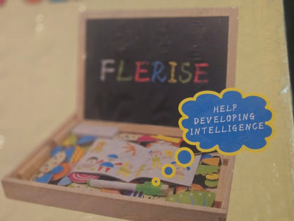 FLERISE Wooden Puzzle Board Magnetic Educational Toy Kids Activity Drawing New