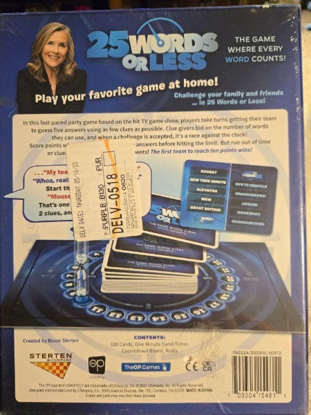 25 Words or Less Family Board Game TV Show Home Version - New Factory Sealed
