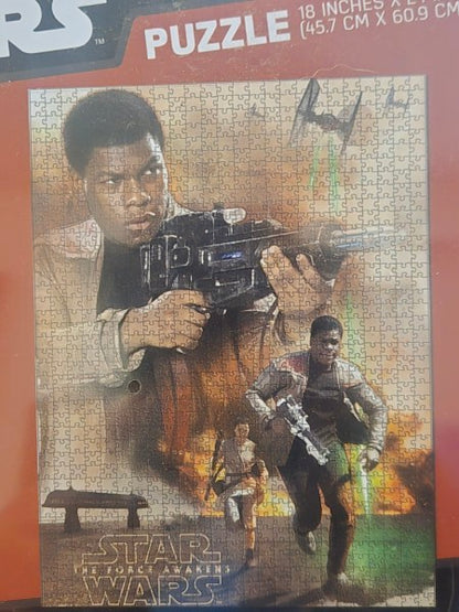 Star Wars The Force Awakens 1000 Piece Puzzle Finn Cardinal Shape Tin NEW Sealed