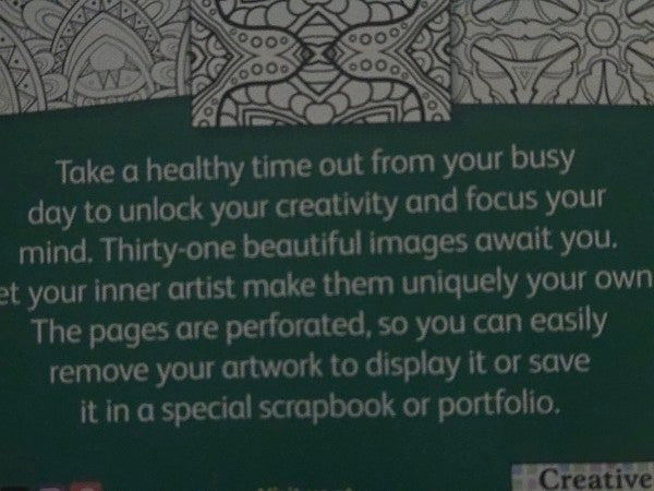 Adult Coloring Book Mindful Moments Volume 8: Stress Relief, Mindfulness, Mandalas, Nature [BRAND NEW/LIKE NEW]