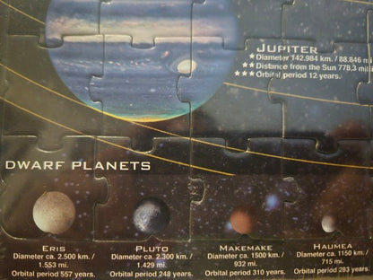 Vintage Larsen Solar System Educational Tray Puzzle Springbok Exclusive Norway