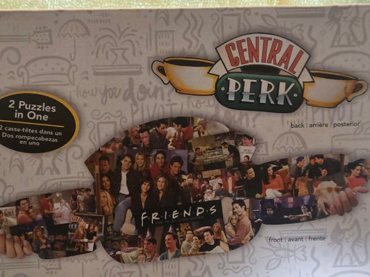 Friends Central Perk 2-Sided Shaped Jigsaw Puzzle 600 Pieces Aquarius New Sealed