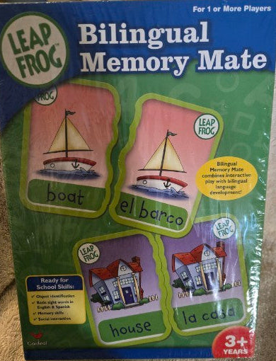 Leap Frog Bilingual Memory Mate Card Game Spanish Sight Words Homeschool New Factory Sealed