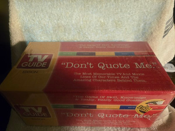 TV Guide Don't Quote Me Board Game Wiggles 3D New Factory Sealed Vintage 2004