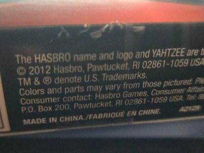 Yahtzee Electronic Hand-Held Portable Game Red & Black A2125 Hasbro 2012 New in box