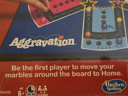 2018 Aggravation Board Game Classic Marble Race Winning Moves Hasbro New Sealed
