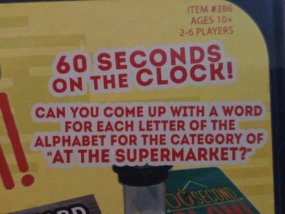 Share 60 Second Slam! Word Category Party Game Factory Sealed New Endless Games 2020
