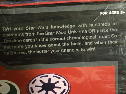 Star Wars Trivia Game – 650+ Questions & Lightsaber Puzzles – New & Sealed