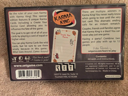 NEW SEALED Karma King Card Game RARE Out of Print (OOP) SET Enterprises 60 Cards