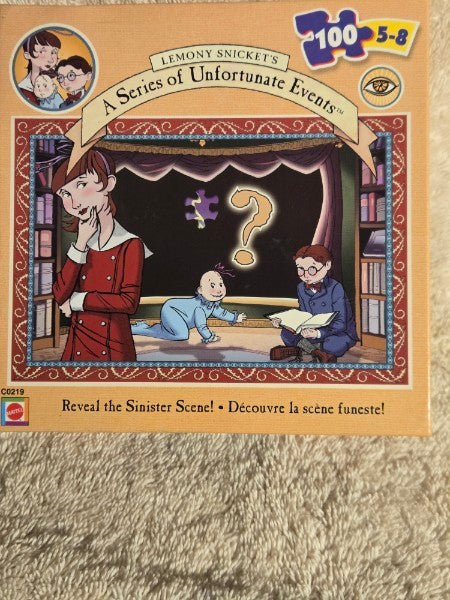 Vintage Lemony Snicket A Series of Unfortunate Events 100 Pc Puzzle UNOPENED Mattel