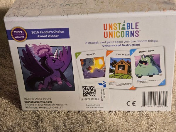 Unstable Unicorns 2nd Edition Card Game - Brand New Factory Sealed - TOTY WINNER